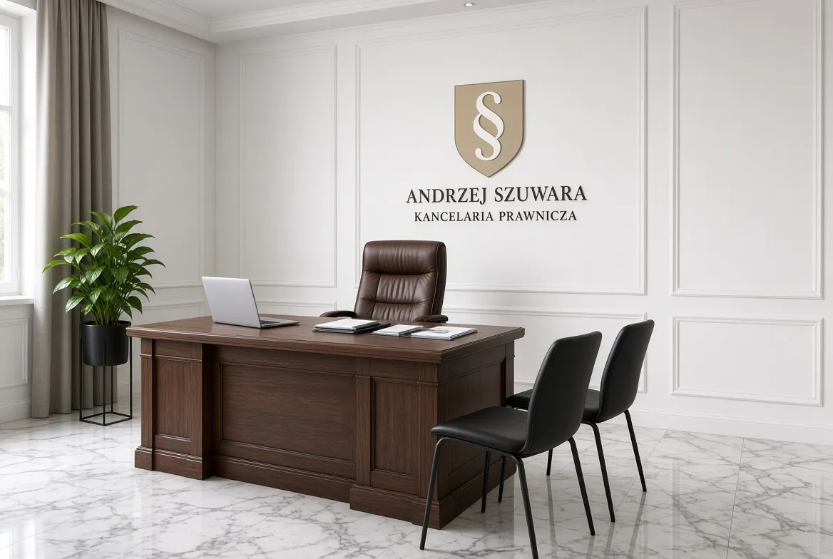 Wnętrze Kancelarii Prawniczej Andrzeja Szuwary w Warszawie